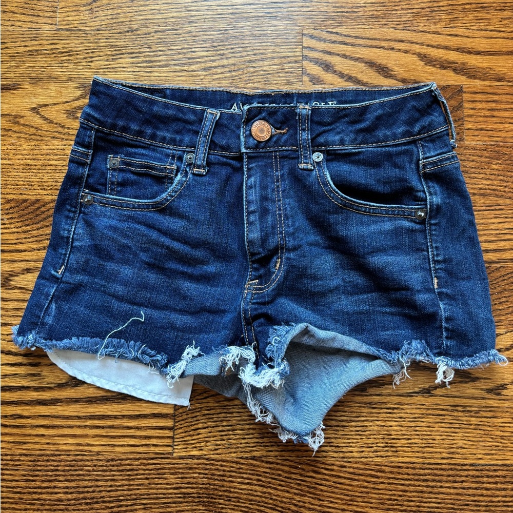 American Eagle Outfitters Blue Jean Shorts Classic Cutoff Style